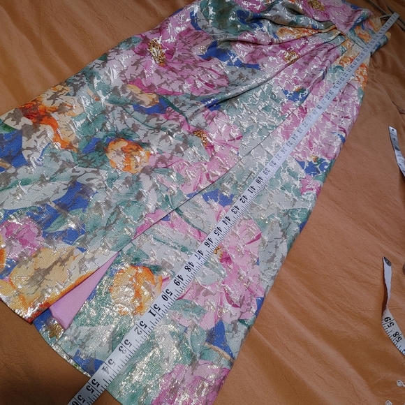 Marciano Vibrant Floral Midi Dress - Pink and Green - Picture 12 of 12